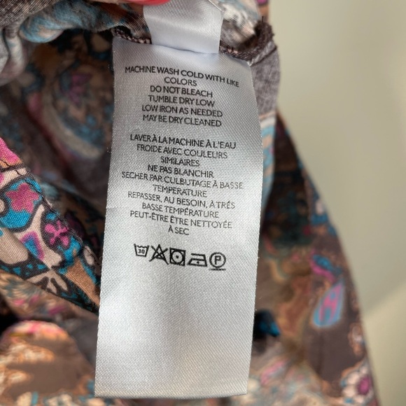 We The Free People Poolside Boyfriend Paisley Button Down Shirt Women’s Sz S - Picture 9 of 16